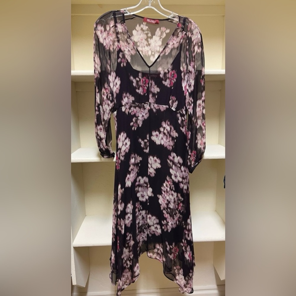 Max Mara plum floral dress